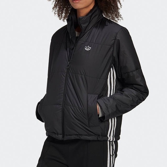 adidas | Jackets \u0026 Coats | Adidas Short Puffer Jacket Black Small Gk8554 |  Poshmark